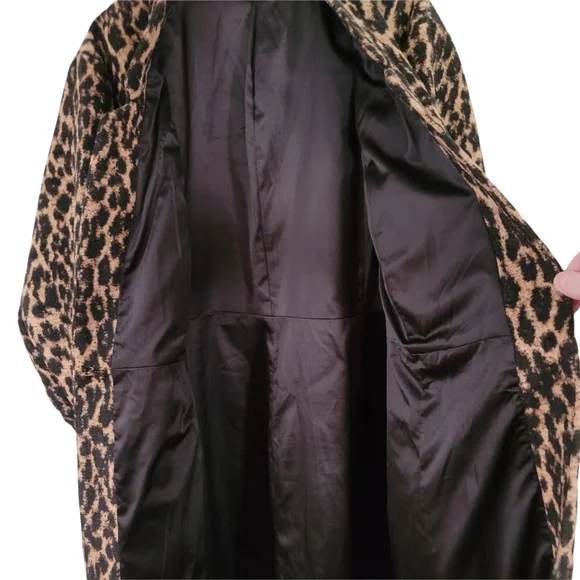 Torrid Leopard Woolen Driving Coat - Picture 4 of 8